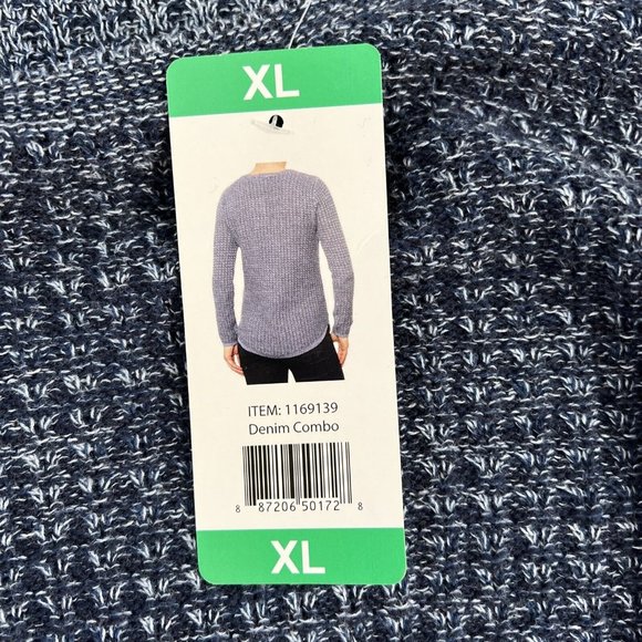 JEANNIE PIERRE  Womans Knit Sweater XL Blue Long Sleeve Crew Neck Pull Over NWT - Picture 14 of 14